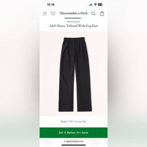beige A&F tailored trouser